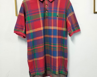 Vintage Polo Ralph Lauren plaid Polos shirt