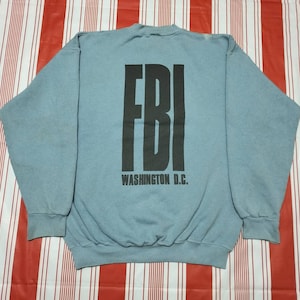 Vintage FBI Washington DC Pop pullover jump sweatshirt FBI Big Logo Sweater tag L / Refer measurement/ Fit M men size