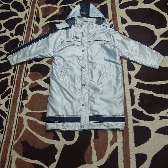 Vintage UMBRO hoodie windbreaker long jacket big … - image 2