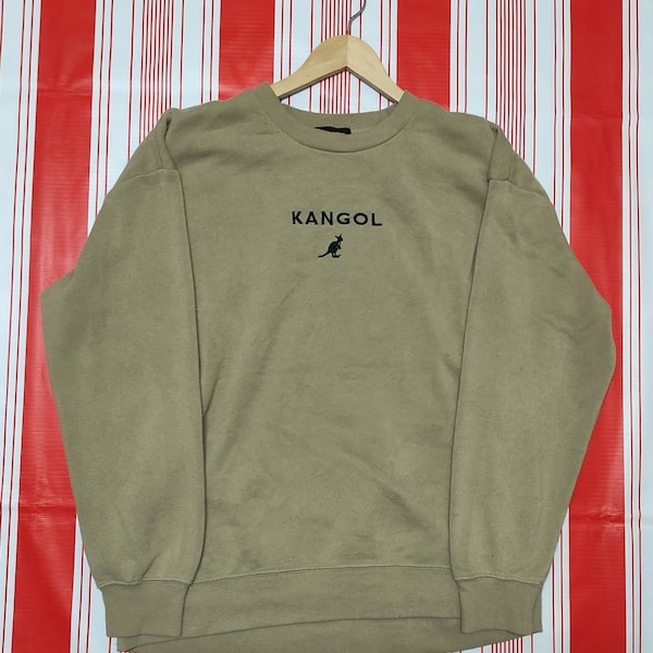 Vintage kangol embroidery big logo pullover jumpers sweatshirt oversized