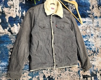 Levis  Corduroy Sherpa Fur lined Trucker Jacket