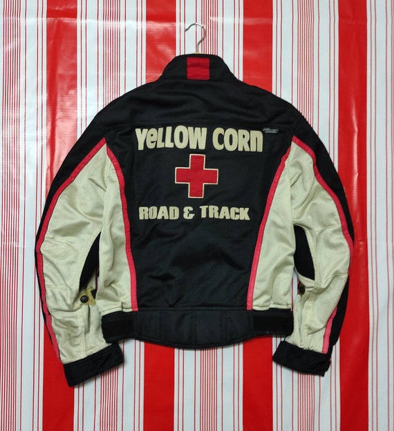Vintage Yellow Corn Racing Jacket Motorsport Equipment Big Vintage Yellow Corn Racing Jacket Motorsport Equipment Big