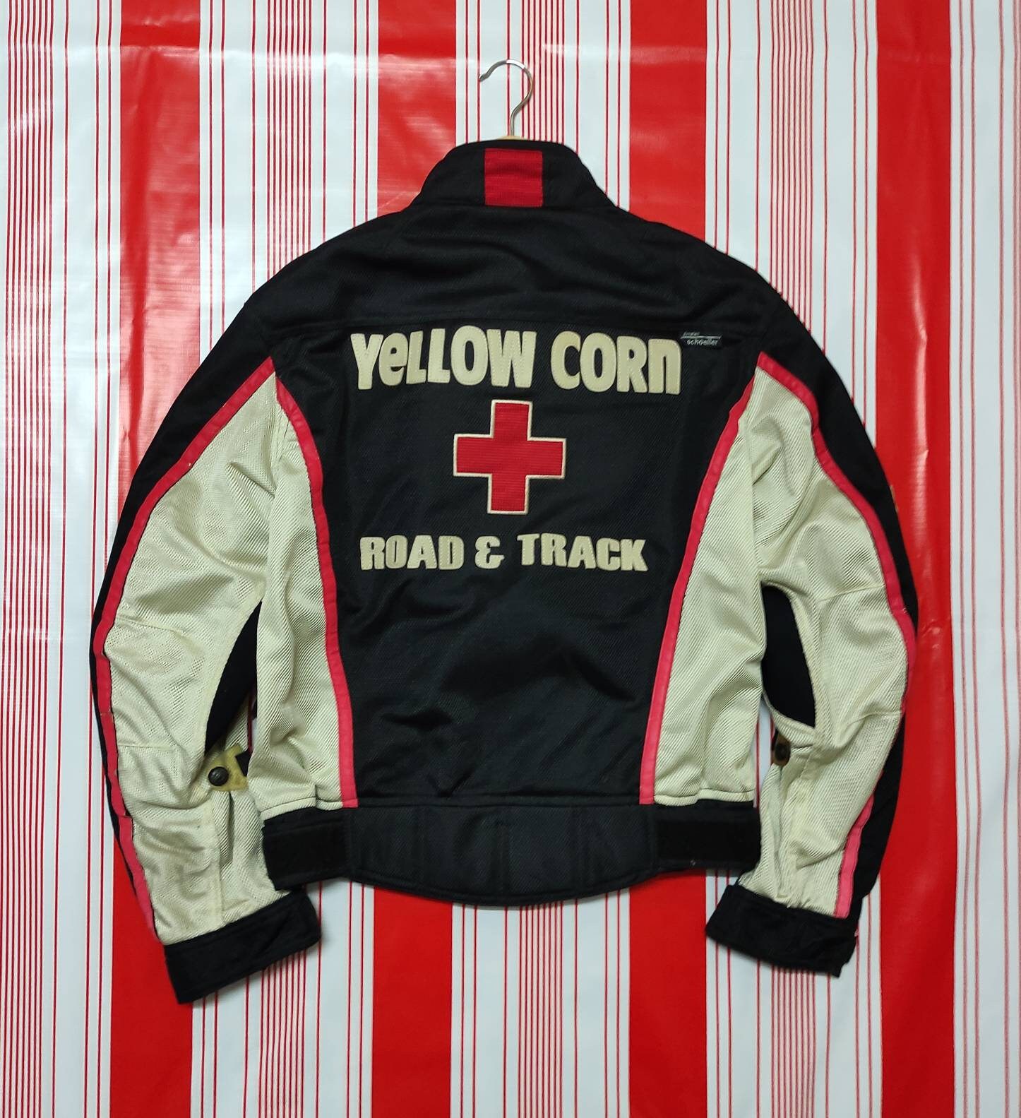 Vintage Yellow Corn Racing Jacket Motorsport Equipment Big