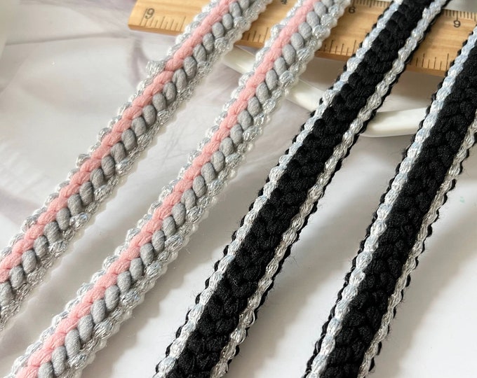 Rope Lace Trim, Costume Design Sewing Embellishment, Sold by 1 Yard