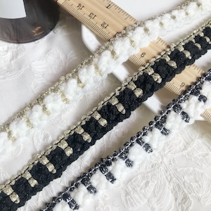 Lace trim, decor trimming for costume design sewing embellishment bridal trim headwear dress coat cuff collar bag home deco Sold by 1 yard