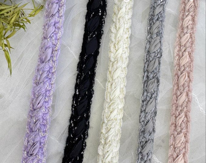 Braided Lace Trim, Costume Design, Sewing Embellishment, Sold by 1 Yard