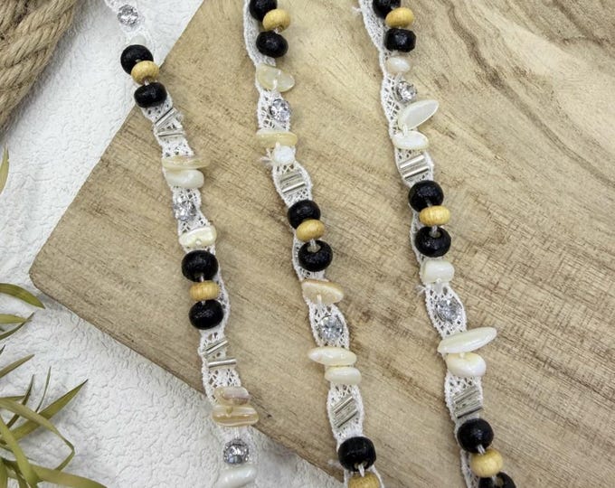Beaded Trim, Costume Design Embellishment, Sold by the Yard