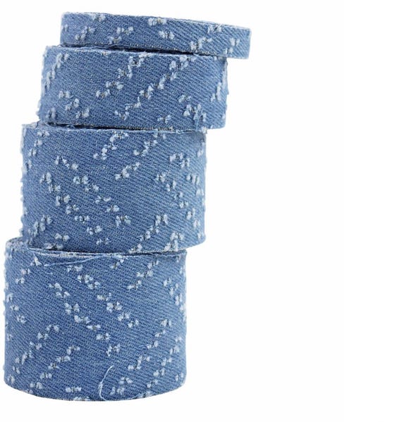 Denim Ribbon trim, decor trimming for costume design sewing bridal trim headwear dress coat cuff collar bag home deco