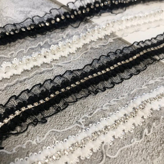 Lace trim, decor trimming for costume design sewing embellishment bridal trim headwear dress coat cuff collar bag home deco Sold by 1 yard