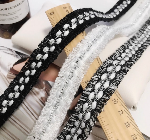 Lace trim, decor trimming for costume design sewing embellishment headwear dress coat cuff collar bag home deco Sold by 1 yard