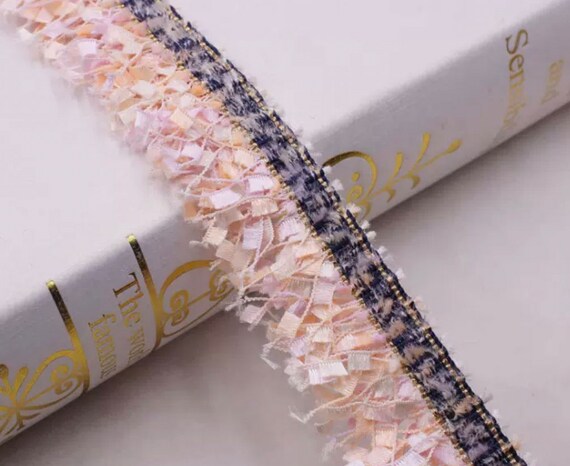 Tassel Fringe Lace trim ribbon for costume design bridal trim headwear dress coat cuff collar bag home deco Sold by 1 yard
