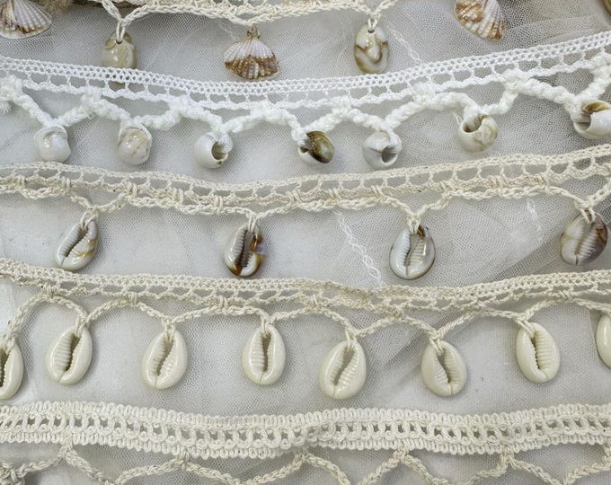 Seashell Fringe Trim – Boho DIY Craft Embellishment (Sold by 1 Yard)