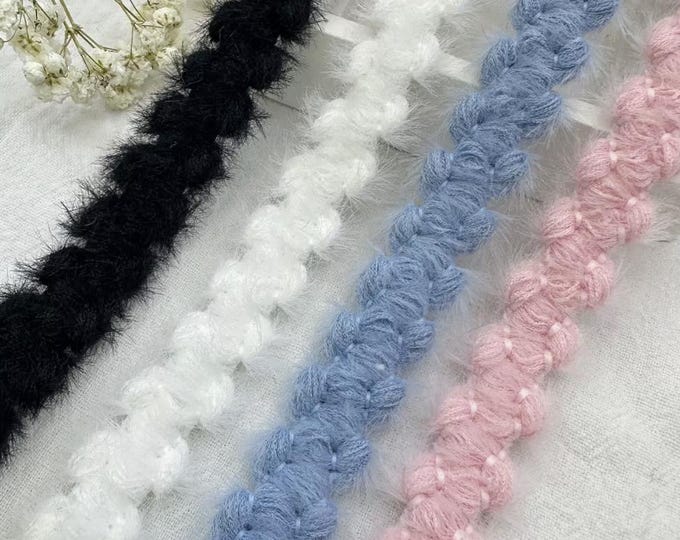 Fuzzy Lace Trim - Sewing Embellishment, Costume Design (Sold by 1 yard)