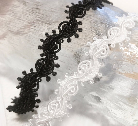 Lace trim, decor trimming for costume design sewing embellishment bridal trim headwear dress coat cuff collar bag home deco Sold by 1 yard