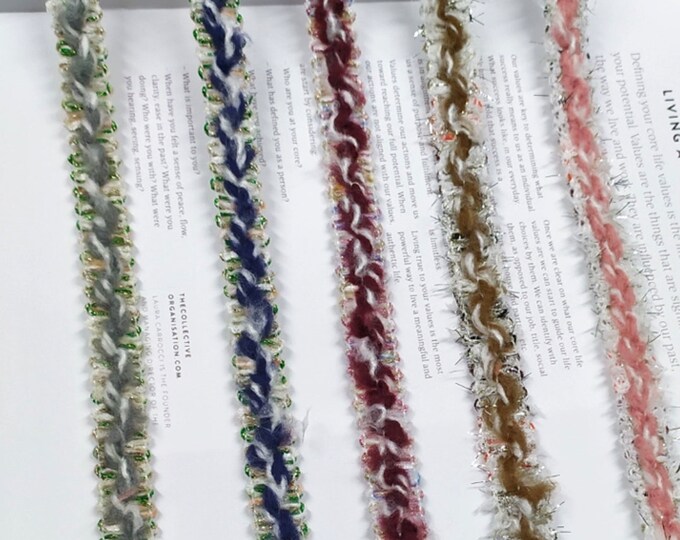 Braided Lace Trim, Costume Embellishment, Sold by 1 Yard