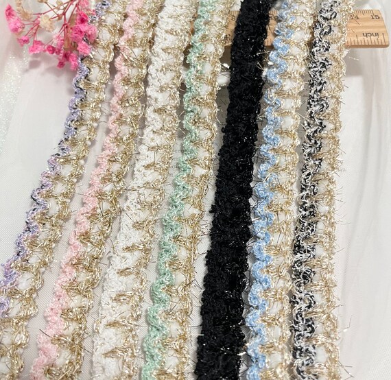 Lace trim, decor trimming for costume design sewing embellishment bridal trim headwear dress coat cuff collar bag home deco Sold by 1 yard