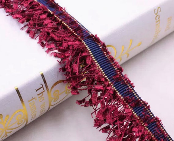 Tassel Fringe Lace trim ribbon for costume design bridal trim headwear dress coat cuff collar bag home deco Sold by 1 yard