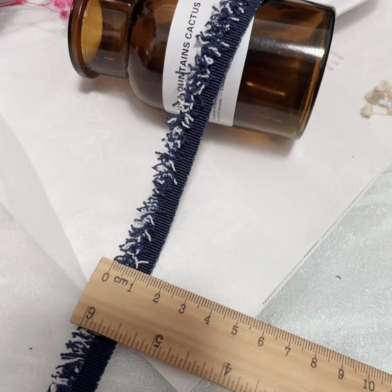 Fringed trim, decor trimming for costume design sewing embellishment headwear dress coat cuff collar bag home deco Sold by 1 yard
