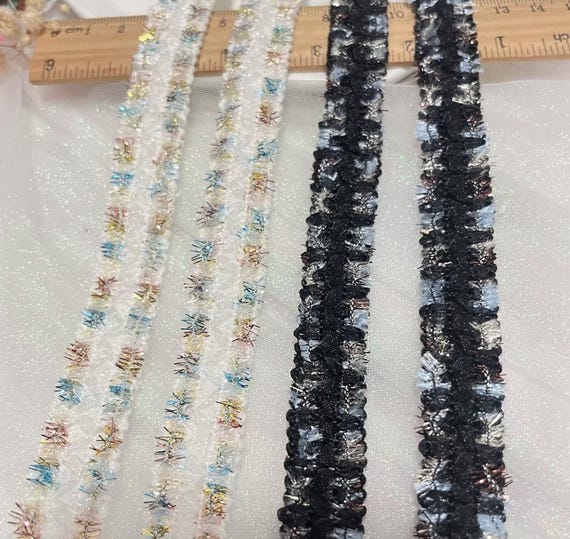 Lace trim, decor trimming for costume design sewing embellishment bridal trim headwear dress coat cuff collar bag home deco Sold by 1 yard