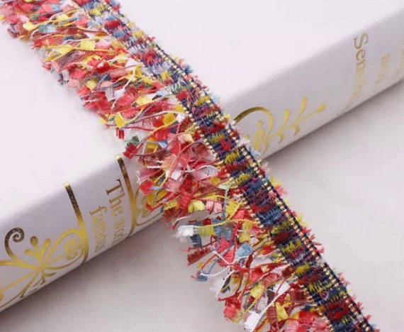 Tassel Fringe Lace trim ribbon for costume design bridal trim headwear dress coat cuff collar bag home deco Sold by 1 yard
