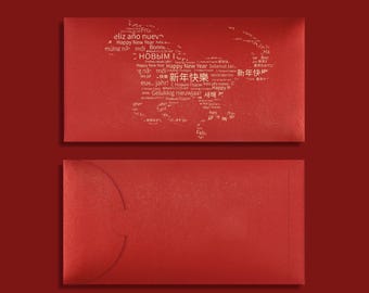 2026 Year of the Horse Red Envelopes, Gold Foil Lucky Money Packets