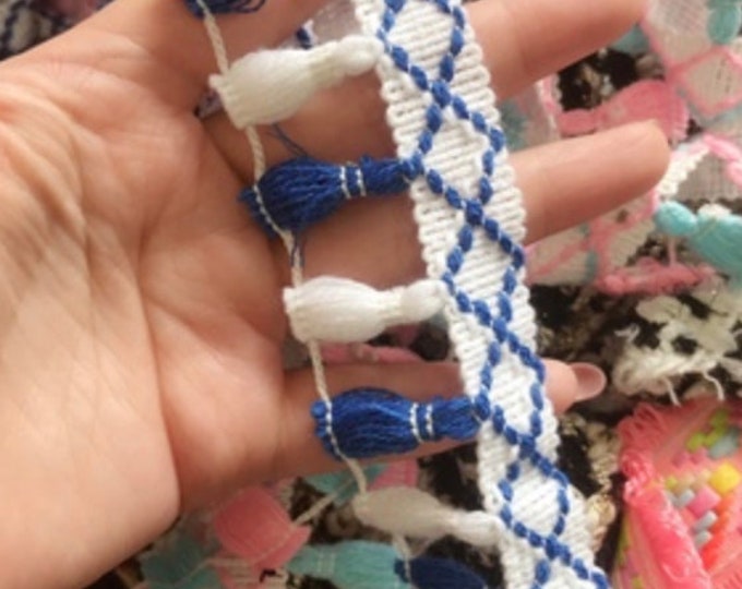 Fringe Tassel Lace Trim, Costume Design Embellishment, Sold by 1 Yard