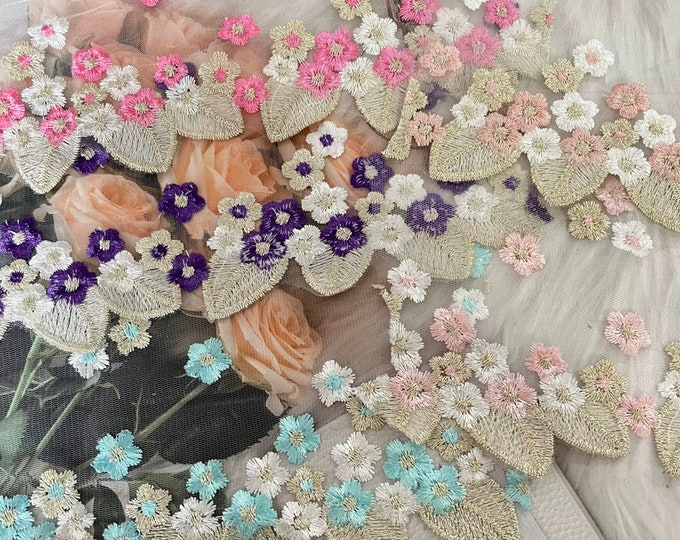 Embroidery Ribbon mesh trim, decor trimming for costume design sewing bridal trim dress coat cuff collar bag home deco Sold by 1 yard