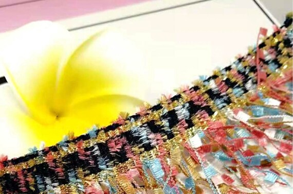 Tassel Fringe Lace trim ribbon for costume design bridal trim headwear dress coat cuff collar bag home deco Sold by 1 yard