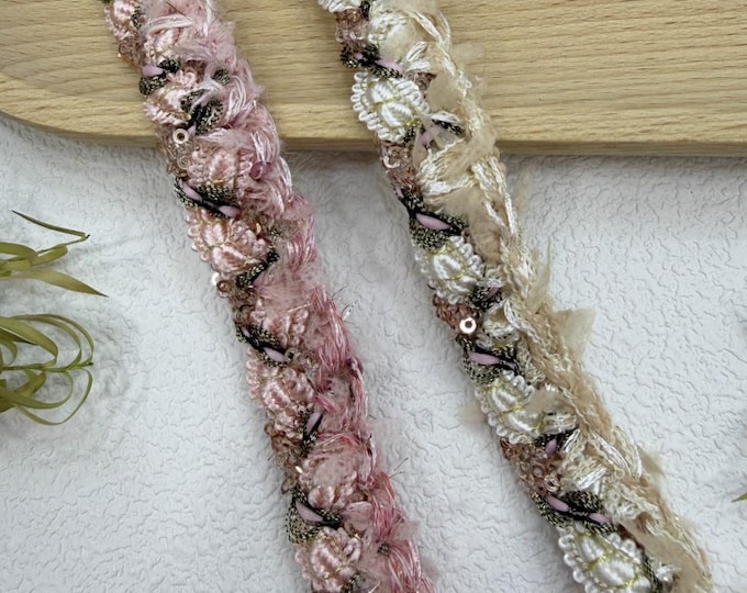 Tweed Trim, Couture Bridal Embellishment Sold by 1 Yard