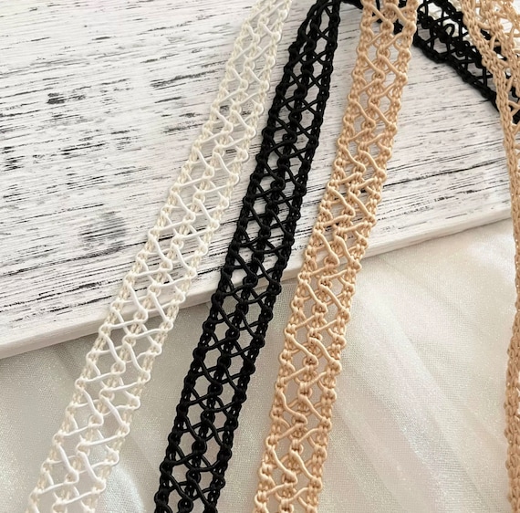Lace trim, decor trimming for costume design sewing embellishment bridal trim headwear dress coat cuff collar bag home deco Sold by 1 yard