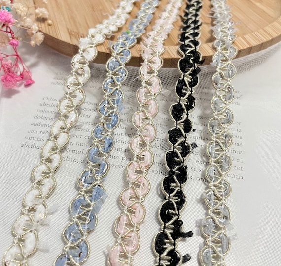 Lace trim, decor trimming for costume design sewing embellishment bridal trim headwear dress coat cuff collar bag home deco Sold by 1 yard
