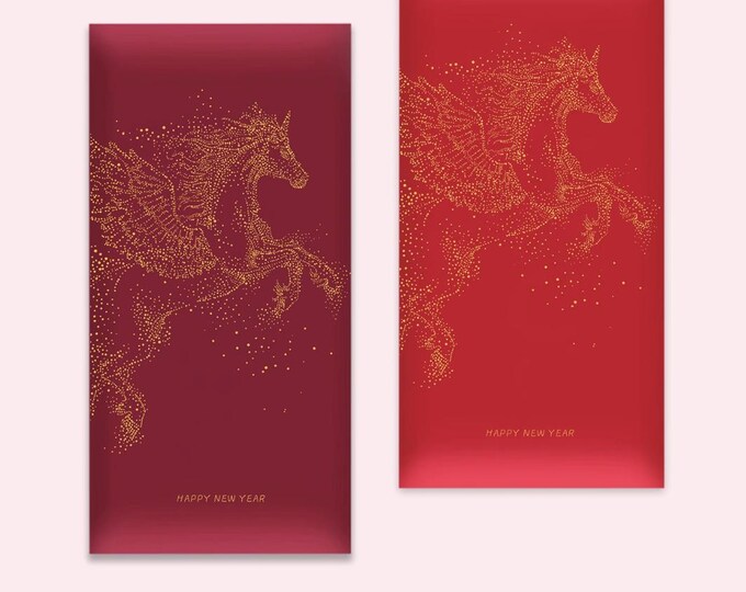 Year of the Horse 2026 Lucky Money Gift Red Packet Envelope