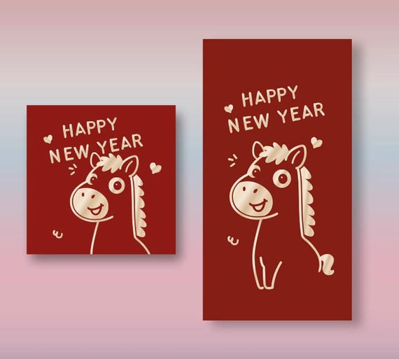 Year of the Horse 2026 Red Envelopes, Gold Foil Red Envelopes, Lucky Money Gift Red Packets