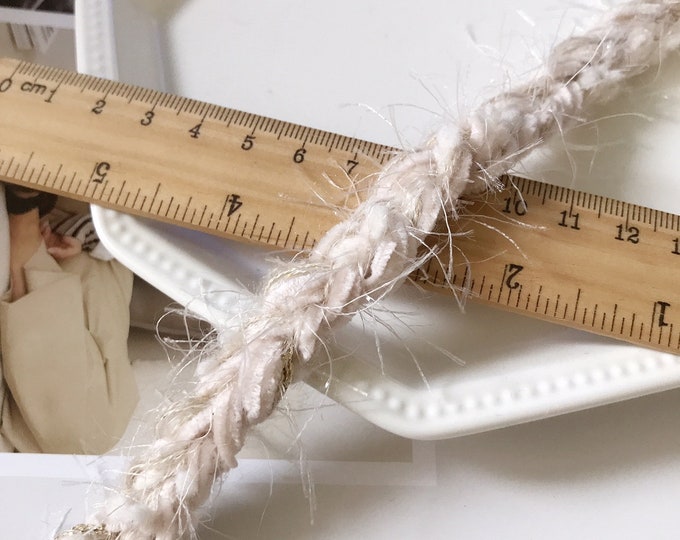 Fuzzy Braided Lace Trim, Costume Design, Bridal Embellishment, Sold by 1 Yard