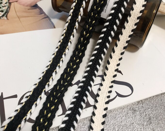 Braided Lace Trim, Costume Design Embellishment, Sold by 1 Yard