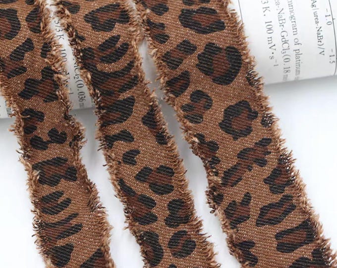 Leopard Denim Ribbon Trim, Costume Design, Sewing & Bridal Trim