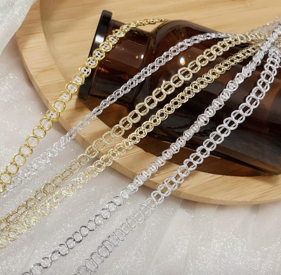 0.5cm wide Ribbon trim, decor trimming for costume design sewing bridal trim dress coat cuff collar bag home deco Sold by 1 yard