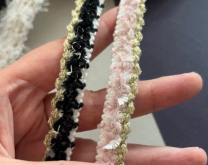 Textured Ribbon Trim, Costume Design, Sewing, Bridal, Home Deco (Sold by 1 Yard)