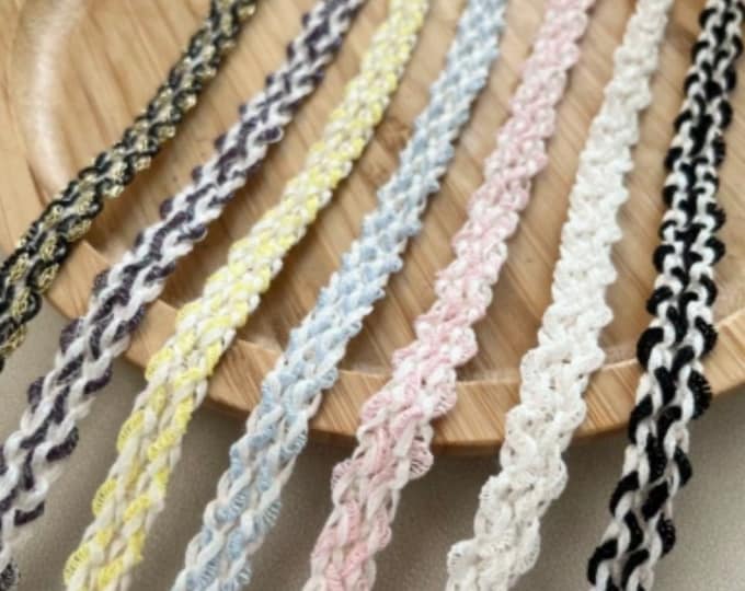 Textured Ribbon Trim, Costume Design Sewing, Bridal Headwear, Sold by 1 Yard