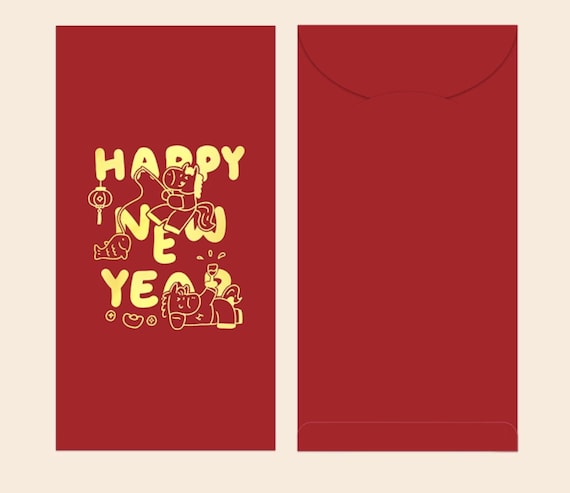 Year of the Horse 2026 Red Envelopes, Gold Foil Red Envelopes, Lucky Money Gift Red Packets