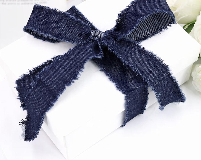 Frayed Denim Ribbon Trim, Costume Sewing, Home Decor
