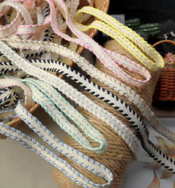 Lace trim, decor trimming for costume design sewing embellishment bridal trim dress coat cuff collar bag home deco Sold by 1 yard #XX24819