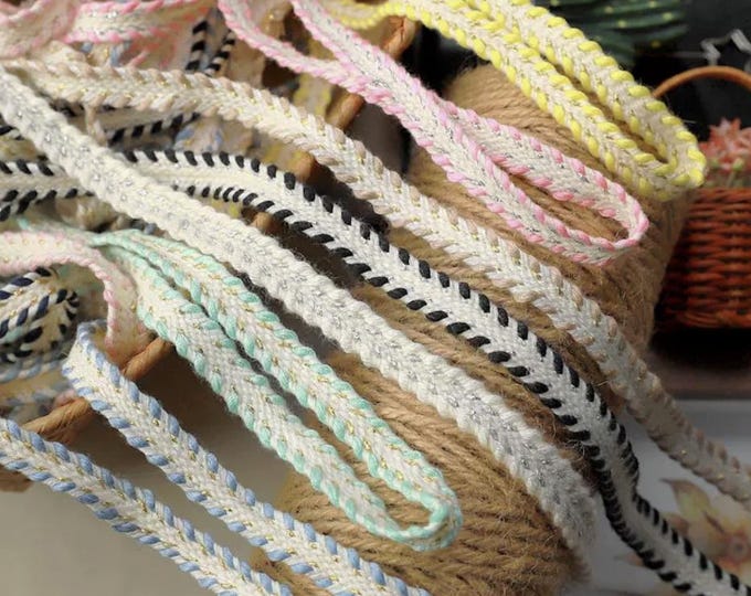 Braided Lace Trim, Costume Design, Sewing Embellishment, Sold by 1 Yard