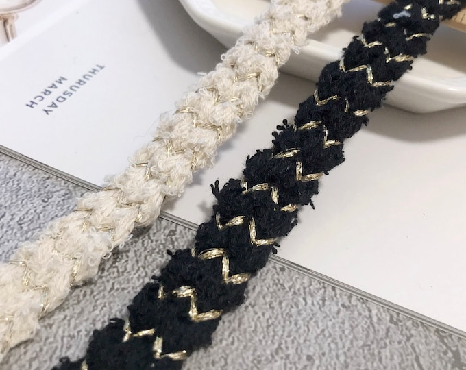 Braided Lace Trim, Costume Sewing Embellishment, Sold by 1 Yard