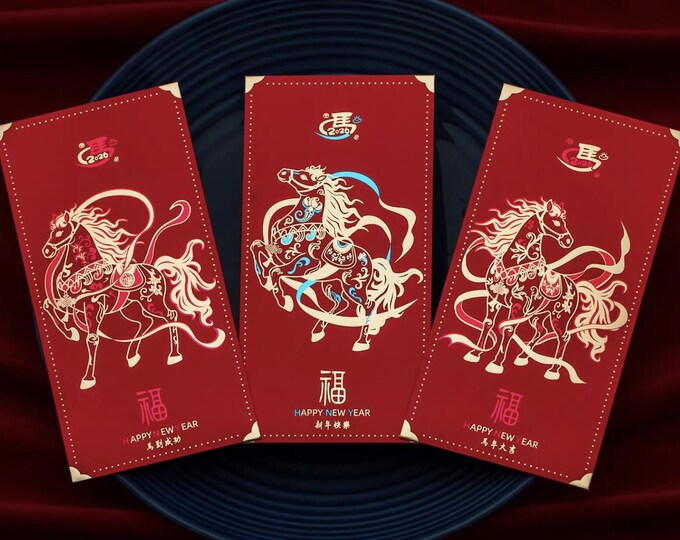 Year of the Horse 2026 Lucky Money Gift Red Envelope Packet