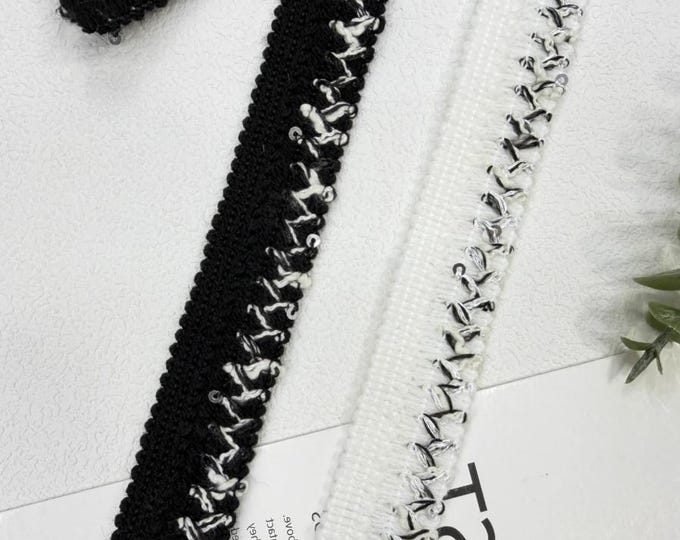 Sequins Trim, Costume Design Embellishment, Sold by 1 Yard