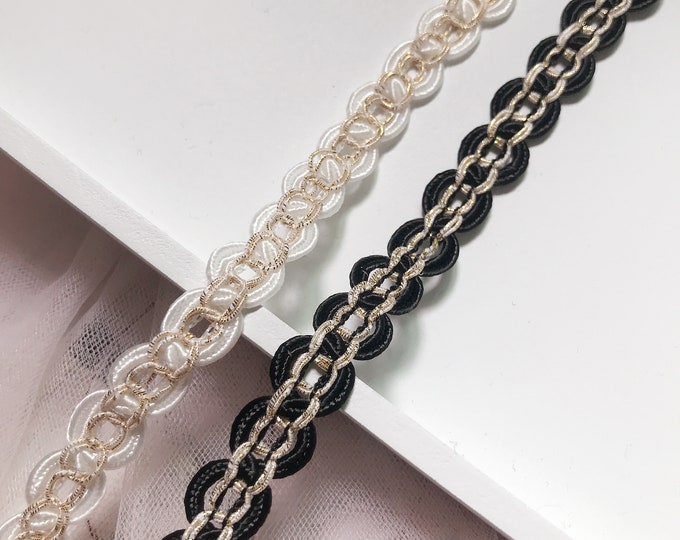 Circle Lace Trim, Costume Design Embellishment, Sold by 1 Yard