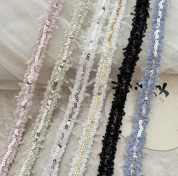 Lace trim for costume design sewing embellishment bridal trim dress coat cuff collar Sold by 1 yard