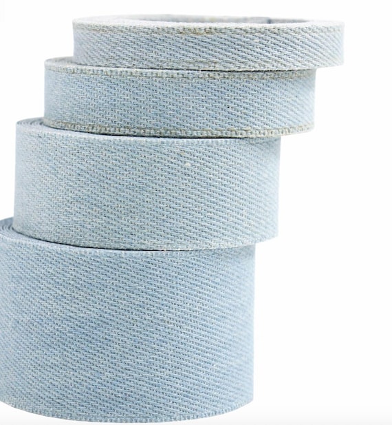 Denim Ribbon trim, decor trimming for costume design sewing bridal trim headwear dress coat cuff collar bag home deco