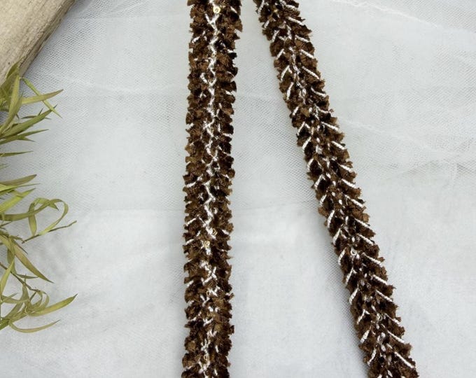 Brown Trim, Couture Dress Embellishment Sold by 1 Yard